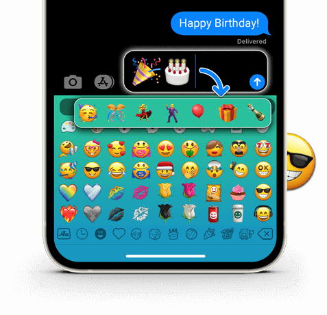 iPhone with app screenshot