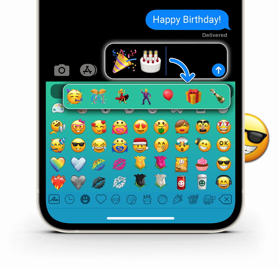 iPhone with app screenshot