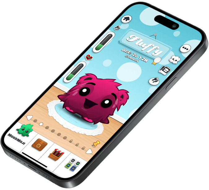 iPhone with app screenshot